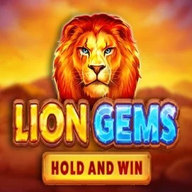 Lion Gems Hold and Win slot logo by Playson at Spinfin Casino