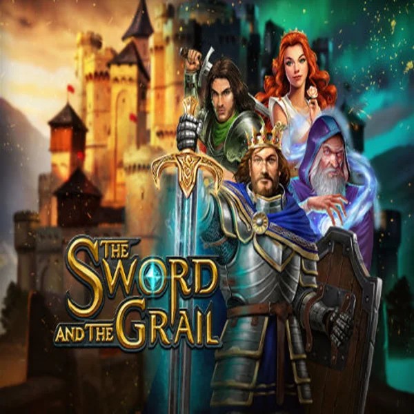 The Sword and the Grail logo by Play'n GO at Spinfin Casino
